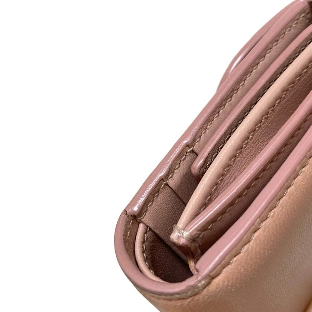 CELINE Small flap wallet 10D783BZG.25VP Pink Beige Leather - Trifold Wallet - Picture 5 of 13